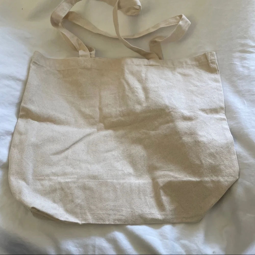 C Initial Monogram Canvas Tote Bag